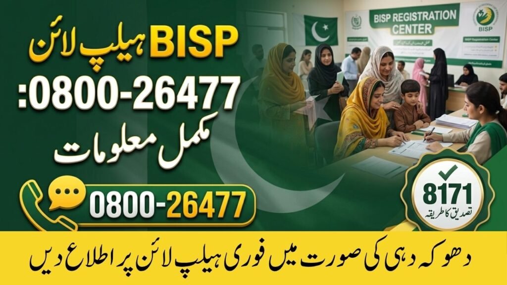BISP Helpline Number 0800-26477